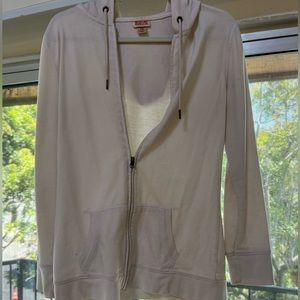 White Zip Hoodie